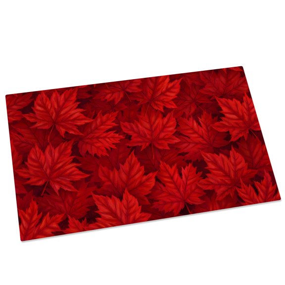 Maple Leaf Door Mat 16x24 Inch Canada Day July 1st Entryway Rug with Non-Slip Rubber, Front Door Mat Indoor Floor Mats for Living Room Bathroom Bedroom Home Office