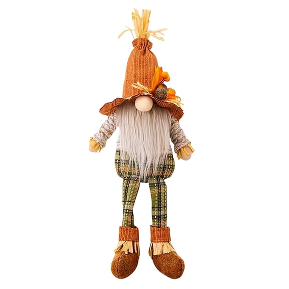 Maple Leaf Elderly Figurine Decor Fall Old Man Statue OrnamentAutumn Season Resin Tabletop DecorationRustic For Home Shelf Mantel