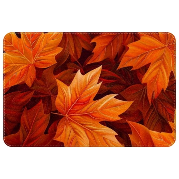 Maple Leaf Elegant Polyester Indoor Rug, Non-Slip Chair Rug, Machine Washable Floor Rugs