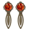 thumbnail image 1 of Maple Leaf Elegant Vintage Copper-Colored Lace Bookmarks - Set of 2 Stainless Steel Book Accessories for Readers and Book Lovers, 1 of 5