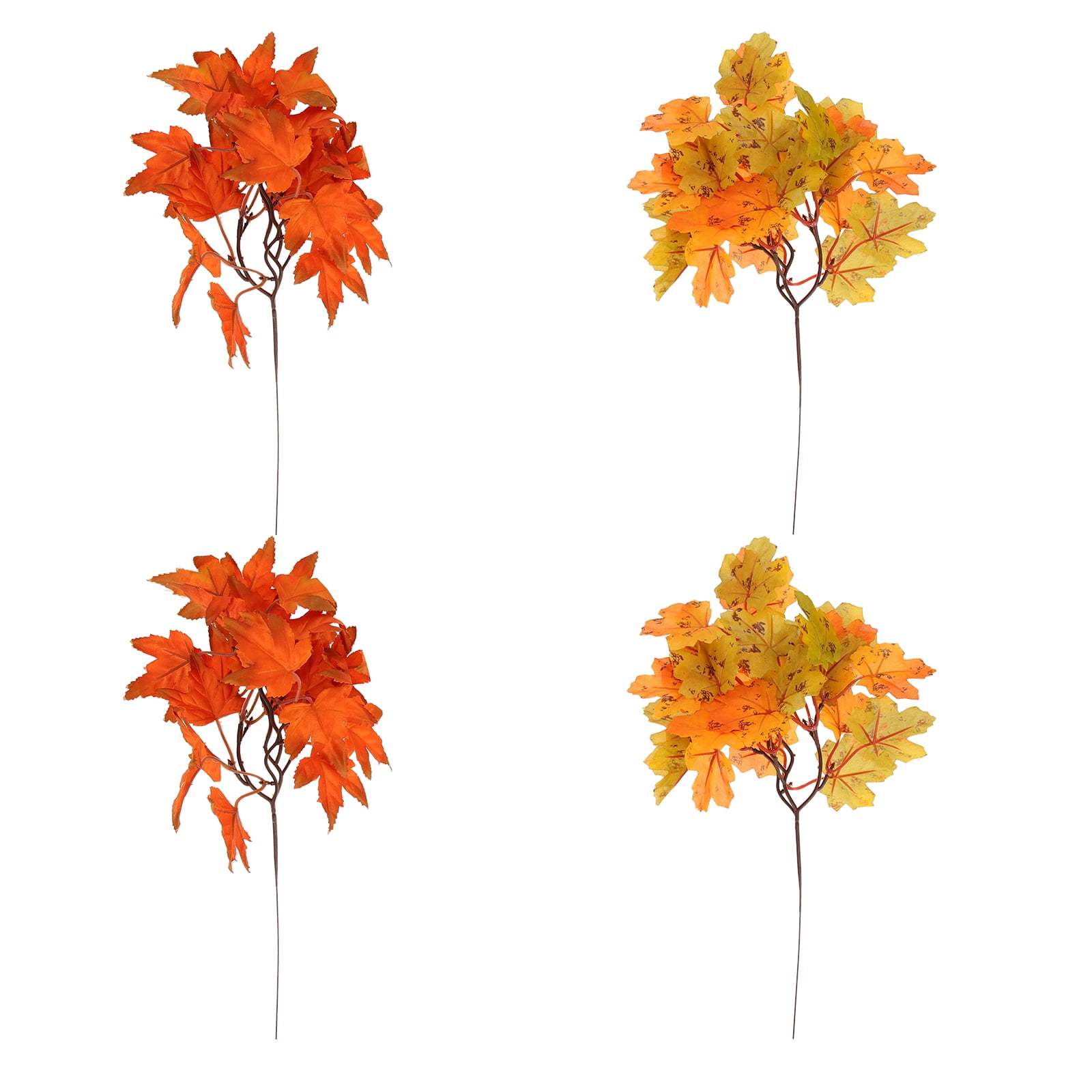 Maple Leaf Fake Leaves Branch Thanksgiving Fall Autumn Leaf Table Party