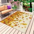 thumbnail image 1 of Maple Leaf Fall Outdoor Rug for Patio/Deck/Porch, Non-Slip Large Area Rug 3 x 5 Ft, Thanksgiving Fallen Leaves Autumn Rustic Indoor Outdoor Rugs Washable Area Rugs, Camping Rug Carpet Runner, 1 of 8