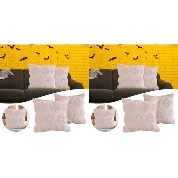 Maple Leaf Fall Pillow Covers 18 x 18 Set of 2 Decorative Autumn Harvest Throw Pillow Cases Soft Plush for Farmhouse Sofa Bed Home
