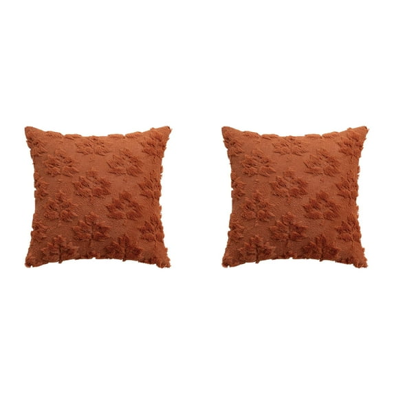 Maple Leaf Fall Pillow Covers 18x18 Inch Autumn Harvest Decorative Throw Pillow Cases Soft Plush Polyester Couch Cushion Covers for Farmhouse Sofa Bed Room Home Decor Orange Seasonal