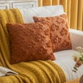 thumbnail image 1 of Maple Leaf Fall Throw Pillow Covers 18"x18" Set of 2, Rust Red Farmhouse Decorative Pillow Covers for Autumn Harvest Holiday Accent Pillow Cases, Fur Pillow Covers for Couch Bed Room, 1 of 15