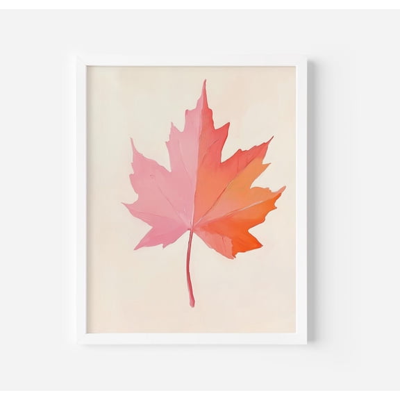 Maple Leaf Farmhouse Autumn Wall Art Cottagecore, Unframed Paper Print
