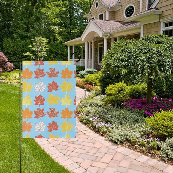Maple Leaf Garden Flag 12x18 inch Double Sided Outside Yard Decorations for Home Outdoor