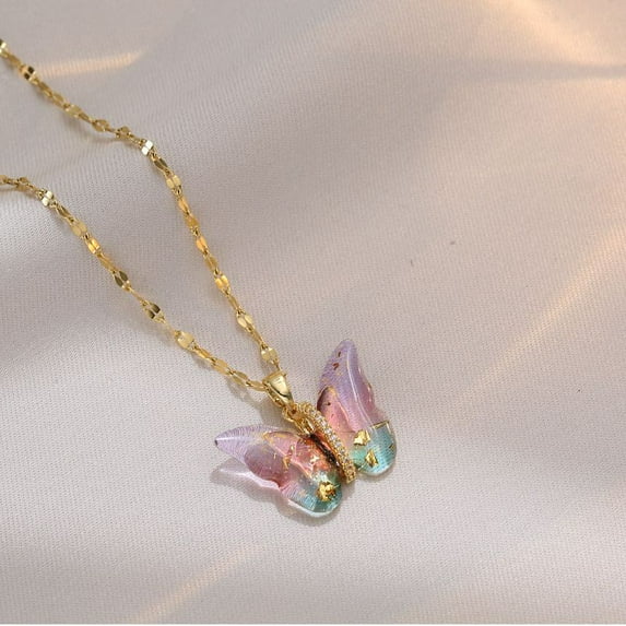 Maple Leaf Light Luxury Jewelry Set - Elegant Titanium Steel Necklace and Earrings, Minimalist INS Style Pendant