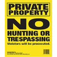 thumbnail image 1 of Maple Leaf No Trespassing Sign Yellow 10X12 Vertical, 1 of 1