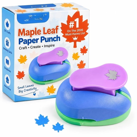 Maple Leaf Paper Punch Cutter, Manual Lever Craft Punch for Cards, Scrapbooking & DIY Arts