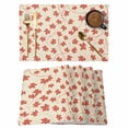 thumbnail image 1 of Maple Leaf Placemats Set of 12, Retro Fall Red Orange Beige Autumn Leaves Placemats for Dining Table, Place Mats for Kitchen Tabletop, Waterproof Wipeable Dining Table Mats Set, 1 of 9