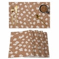 thumbnail image 1 of Maple Leaf Placemats Set of 8, Retro Fall Dark Beige Autumn Leaves Placemats for Dining Table, Place Mats for Kitchen Tabletop, Waterproof Wipeable Dining Table Mats Set, 1 of 9