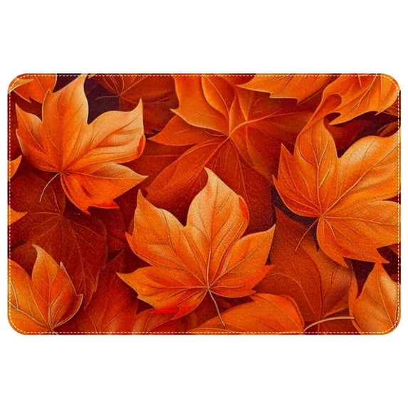 Maple Leaf Polyester Non-Slip Machine Washable Door Rug Game Mat Door Mats