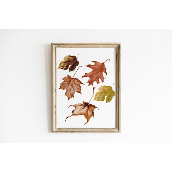 Maple Leaf Print, Rustic Fall Foliage Wall Art, 9X12 Jpeg & Pdf Home Decor #2764, Unframed Poster Size 12x18