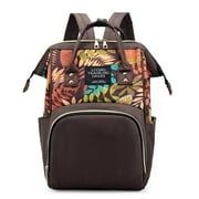 Maple Leaf Printed Travel Backpack Maternity Baby Changing Bags Mummy Bag Large Capacity Diaper Changing Backpack