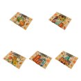 thumbnail image 1 of Maple Leaf Pumpkin Fall Placemats Set of 5, Fall Decor 12x18 Inch Seasonal Autumn Thanksgiving Table Mats for Party Kitchen Dining Decoration Thanksgiving Placemats Fall Decorations for Home, 1 of 7