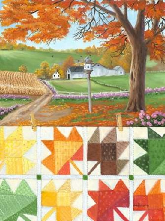 Maple Leaf Quilt Canvas Art - Julie Peterson (18 x 24)