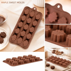 Maple Leaf Silicone Ice and Baking Mold, Silicone Baking Molds, Chocolate Molds Silicone, Silicone for Mold Making, 8X4X0.59 Inch Grade Flexible Tray, Multipurpose Kitchen Tool