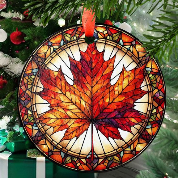 Maple Leaf Suncatcher, Autumn Ornament Style, Fall Window Hanging, Leaf Sun Catcher, Window Rustic Fall Decor, Suncatcher Window Hanger, 2025, Holiday 2025, Festive Home Accent,