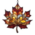 thumbnail image 1 of Maple Leaf Suncatcher, Faux Stained Glass Maple Leaf, Thanksgiving and Autumn Acrylic Hanging Ornament, Fall Decoration, Fall Gifts, Window Hanging, and Christmas Stocking Stuffer,D, 1 of 6