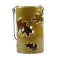 thumbnail image 1 of Maple-Leaf Tea-Light Candle Holder with Handle, Ceramic Fall Lantern for Thanksgiving Table Centerpiece, Autumn Mantle Or Shelf Accent, Seasonal Home Décor, Led/Flame Compatible, , 1X Candle Holder, 1 of 7