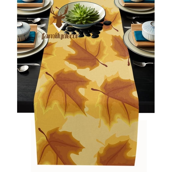 Maple Leaf Tiled Watercolor Table Runner Wedding Table Decoration Kitchen Tablecloth Coasters Table Mat Table Runners