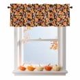 thumbnail image 1 of Maple Leaf Valances for Windows, 42 x 18in, Fall Watercolor Leaves Pastoral Black Rod Pocket Kitchen Valance Curtain Light Filtering Window Treatments for Living Room Bedroom, 1 Panel, 1 of 7