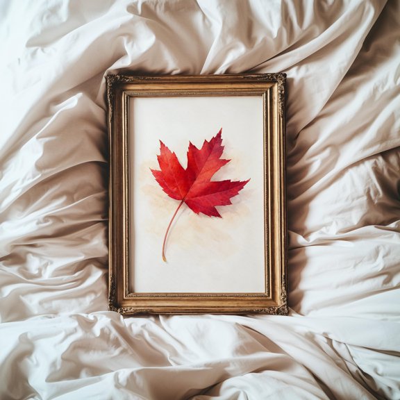 Maple Leaf Wall Art Fall Foliage Poster Botanical Poster , Poster Print Only