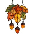 thumbnail image 1 of Maple Leaf Window Hanging Stained Glass Fall Hanging Decoration, Farmhouse Autumn Sun Catchers Indoor Thanksgiving Wall Art Decor (C), 1 of 5