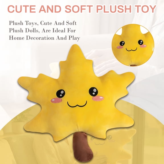 Maple Leaf plush toys, available in sizes of 7.8 and 12 inches, feature cute smiling faces, fun-filled sun pillows, and sunshine-like plush stuffed animal toys, making them perfect as birthday gifts