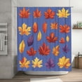 thumbnail image 1 of Maple Leafs Shower Curtain 72X72In For Bathroom, Waterproof Fabric Quick Dry Soft Decoration Set, 1 of 5