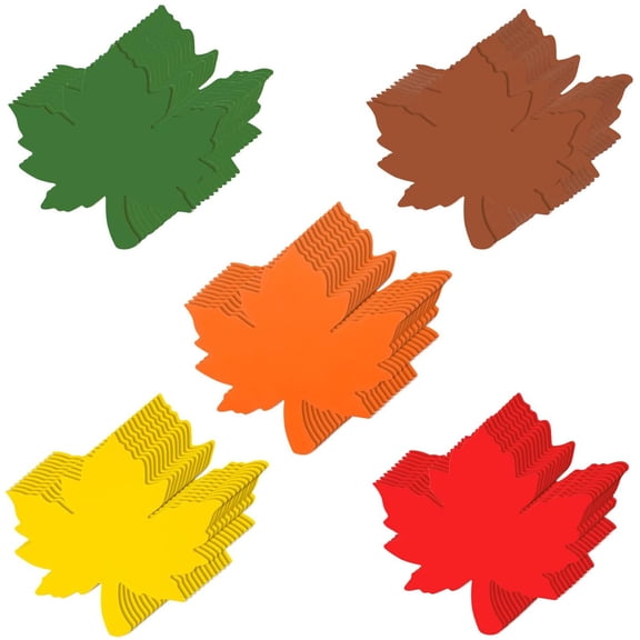 Maple Leaves Cut Out Paper Cards Pack Of 60 For Thanksgiving Fall Celebrations Handwritten Note