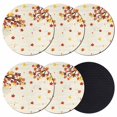 thumbnail image 1 of Maple Leaves Fall Coasters Set of 6, Absorbent Coasters for Drinks, Branches Thanksgiving Botanical Coaster for Desk Coffee Table Protection, Home Decor House Warming Gifts 4", 1 of 8