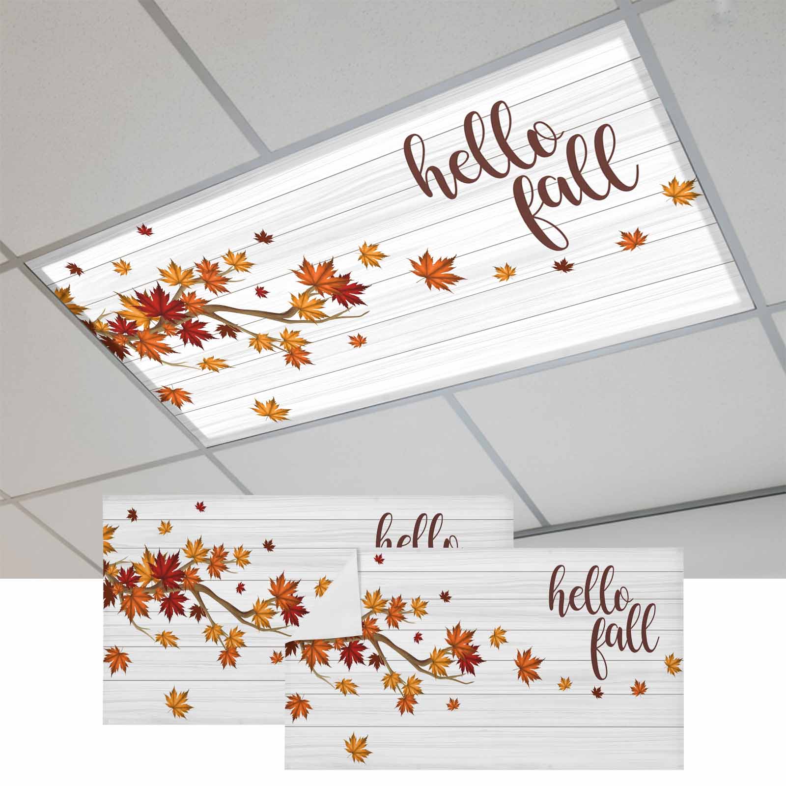 Maple Leaves Fall Fluorescent Light Covers, Thanksgiving Botanical ...