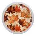thumbnail image 1 of Maple Leaves Fluorescent Drawer Pulls with Screws: Round 4-Pack Glow-in-the-Dark Knobs – Suitable for Cabinets, Wardrobes, Dressers, 1 of 6