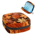 thumbnail image 1 of Maple Leaves Period Purse Sanitary Napkin Organizer Small Makeup Pouch Canvas Zipper Pouch 4.7x6.6x6.6 in, 1 of 6