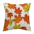 thumbnail image 1 of Maple Leaves Pillow Cover 18x18 Inch Autumn Fall Orange Maple Leaves Seasonal Decorative Pillow Flax Square Cushion Case for Couch Sofa Bed Living Room Home Porch Farmhouse Decor, 1 of 3