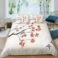 thumbnail image 1 of Maple Leaves Polyester Duvet Cover Set Fall Theme Comforter Cover With Pillowcase King Size For Kid, 1 of 5