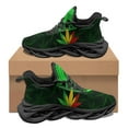 thumbnail image 1 of Maple Leaves Polynesian Print Lace-up Platform Sneakers Breathable Cushion Mesh Shoes for Women Mens tenis masculino, 1 of 8