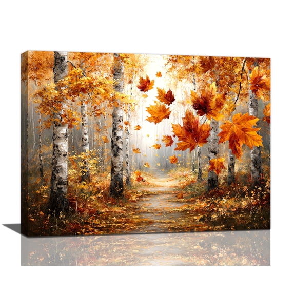 Tree Priint Maple Leaves Wall Art Fall Tree Wall Decor Maple Tree Pictures Forest ...