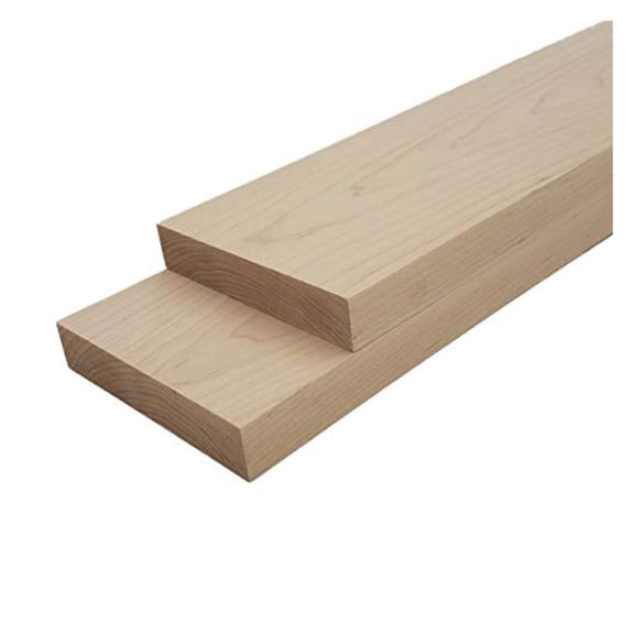 Maple Lumber Boards - 3/4" x 4" (2 Pieces) (3/4" x 4" x 24")