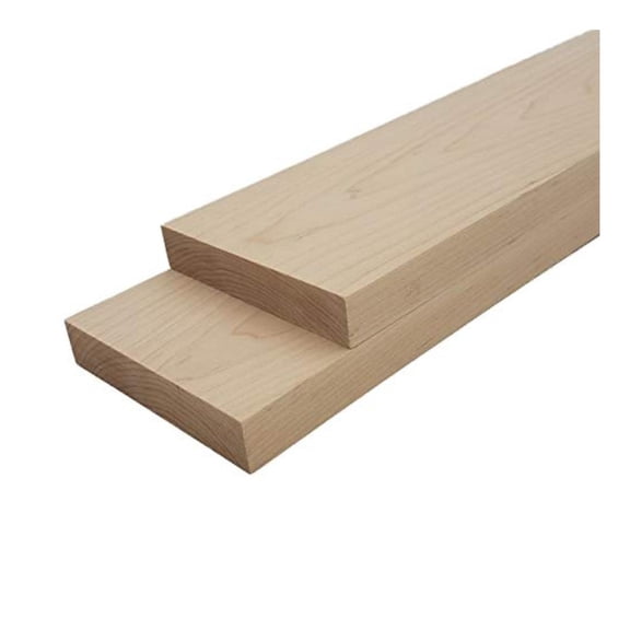 Maple Lumber Boards - 3/4" x 4" (2pc) (3/4" x 4" x 36")