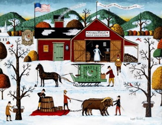 Maple Moon Farm Canvas Art - Joseph Holodook (20 x 16)