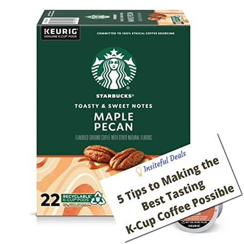 Maple Pecan KCups K Cup Coffee Pods Brewing Tips Card Bundle Single