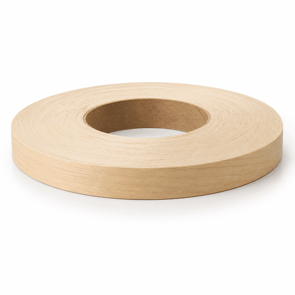Maple Pre-Glued Iron On Wood Veneer Banding Tape, 3/4" x 250 Ft Roll