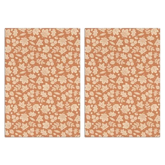 Maple & Pumpkin Kitchen Towels 2-Pack - Super Absorbent Fall Decor Dishcloths, Farmhouse Style