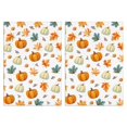 thumbnail image 1 of Maple & Pumpkin Kitchen Towels 2-Pack - Super Absorbent Fall Decor Dishcloths, Farmhouse Style, 1 of 3