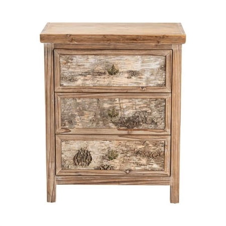 Crestview Collection Maple Ridge 24"W Fir Wood 3 Drawer Chest
