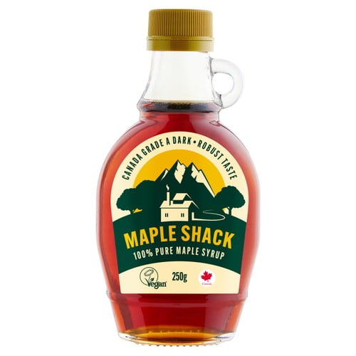 Maple Shack 100% Pure Grade A Maple Syrup 250g, British Import (Pack of 2)
