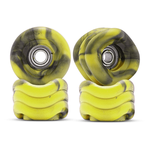 Maple Shark Reaper Orange Fingerboard Wheels with Bearings for Mini Skateboard Setup